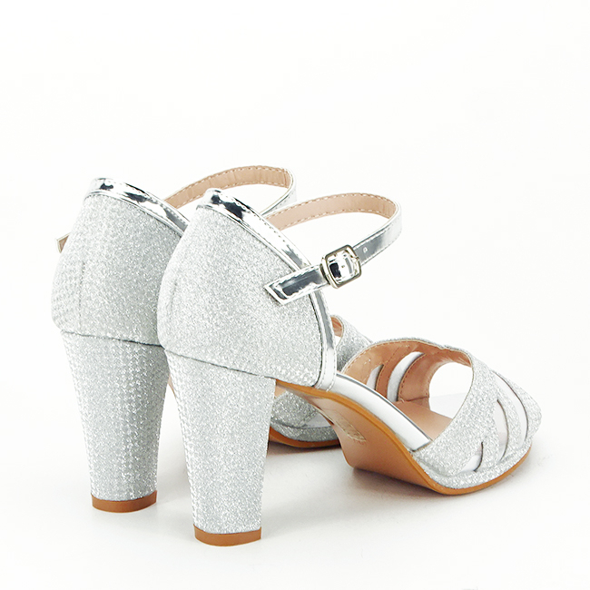 Sandale argintii cu sclipici N22-875 127 [6]