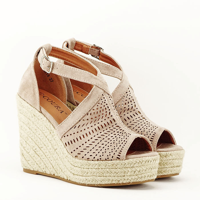 Sandale bej cu platforma Jasmine 130 [4]