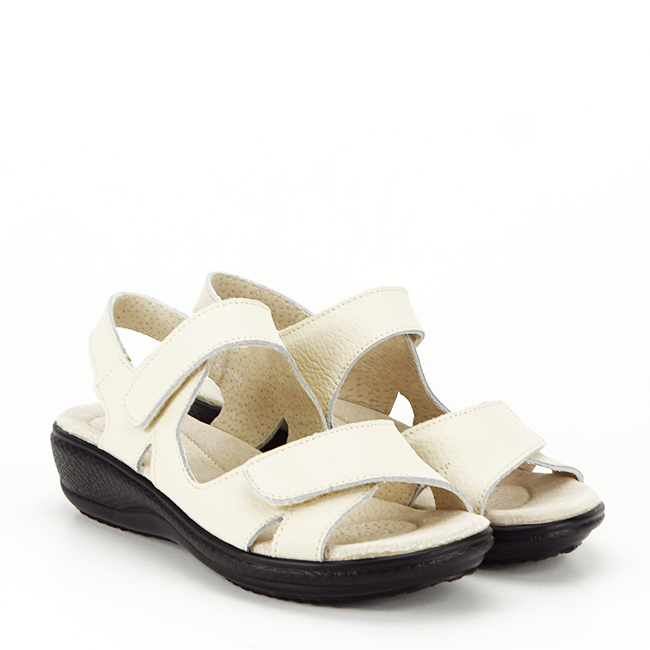 Sandale bej din piele naturala DLNY7858 M4 [6]