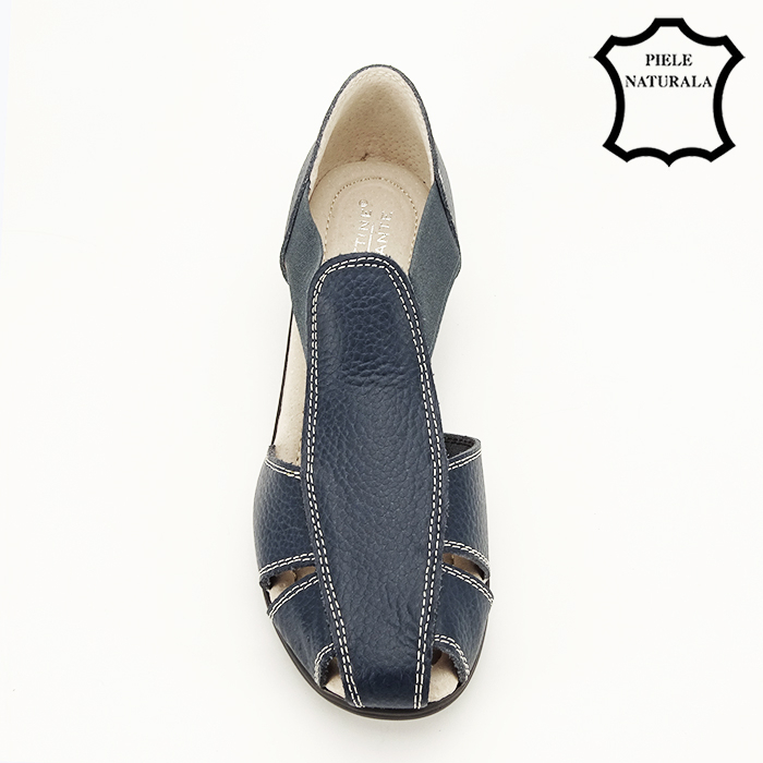 Sandale bleumarin din piele naturala Calypso 127 [3]