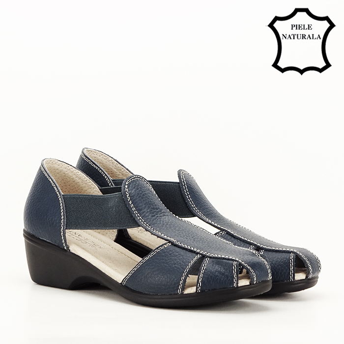 Sandale bleumarin din piele naturala Calypso 127 [7]