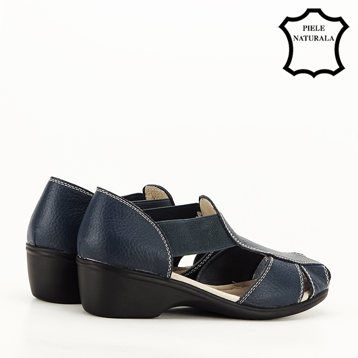 Sandale bleumarin din piele naturala Calypso 127 [4]