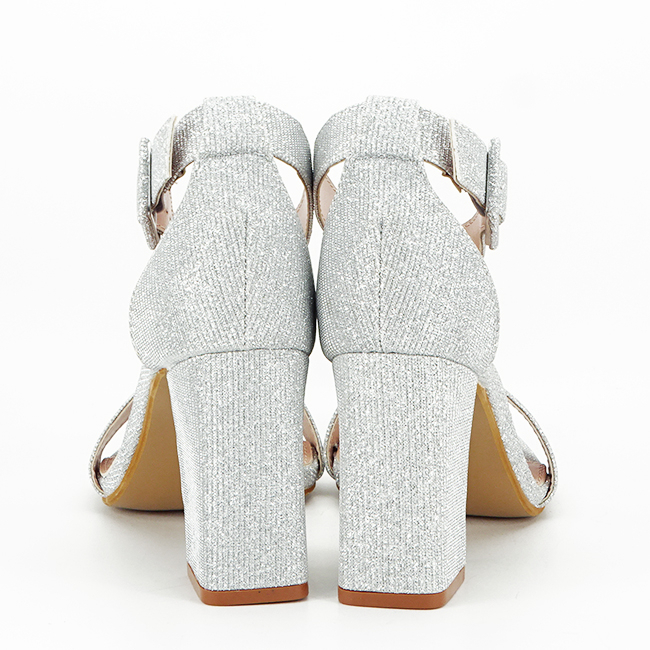 Sandale elegante argintii cu sclipici H8-279 125 [5]