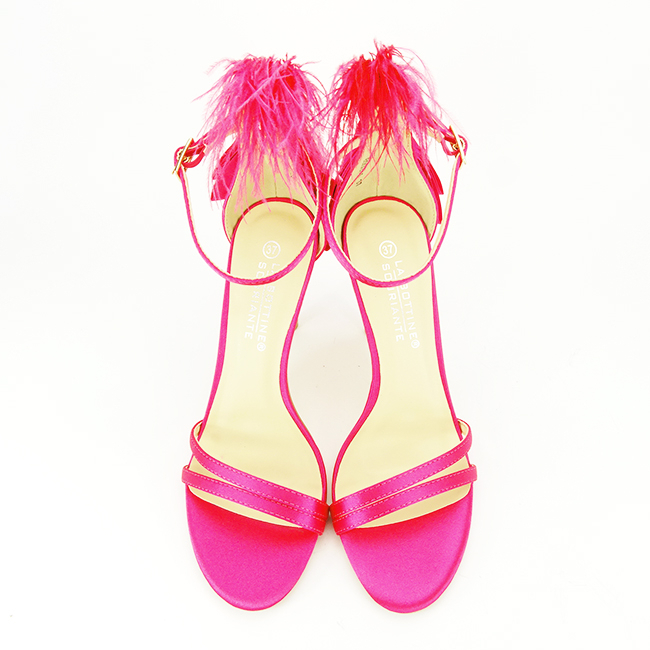 Sandale elegante fucsia cu pene BSX8005 128 [7]