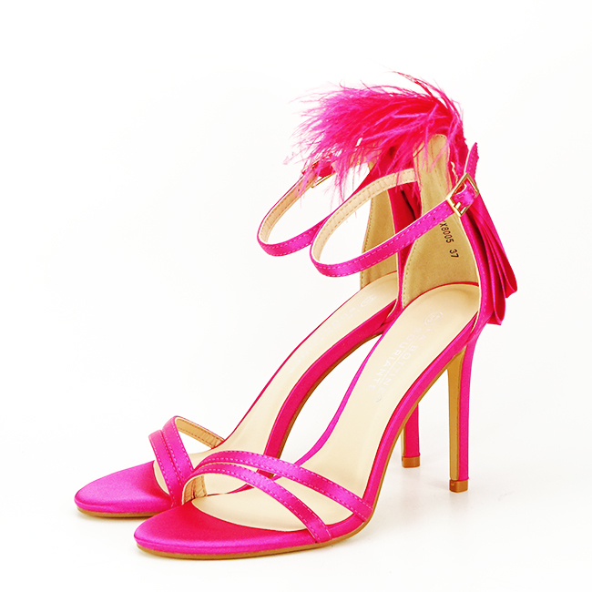Sandale elegante fucsia cu pene BSX8005 128 [2]