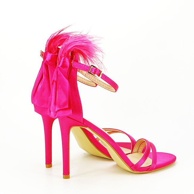 Sandale elegante fucsia cu pene BSX8005 128 [5]