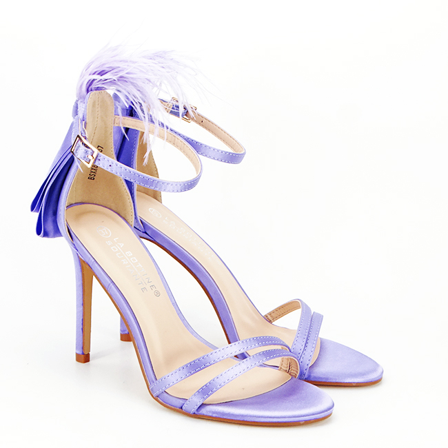 Sandale elegante mov cu pene BSX8005 128 [6]