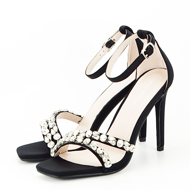 Sandale elegante negre cu pietricele 6826 126 [2]