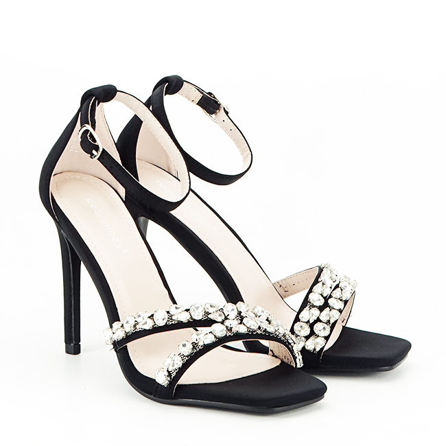 Sandale elegante negre cu pietricele 6826 126 [6]