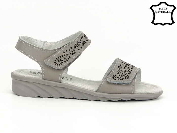 Sandale gri din piele naturala Freda M5 [2]