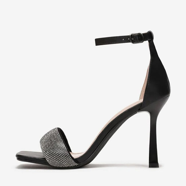 Sandale negre cu toc BL6395-SD 127 [3]