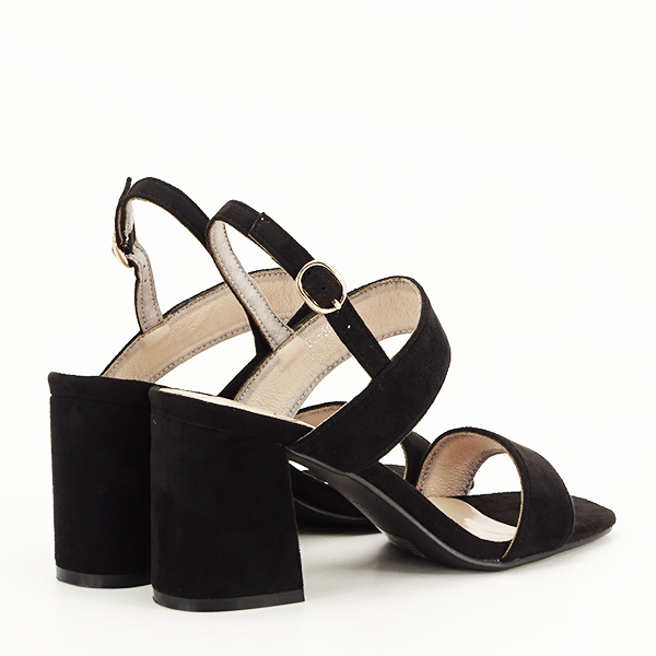 Sandale negre cu toc comod Erika 130 [5]