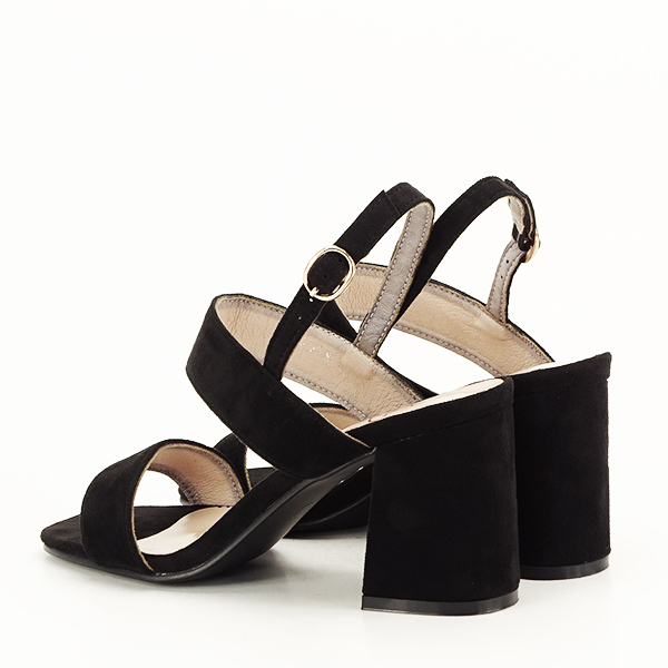 Sandale negre cu toc comod Erika 130 [4]