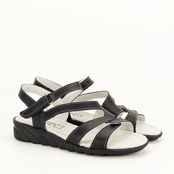 Sandale negre din piele naturala Suzana M5 [3]