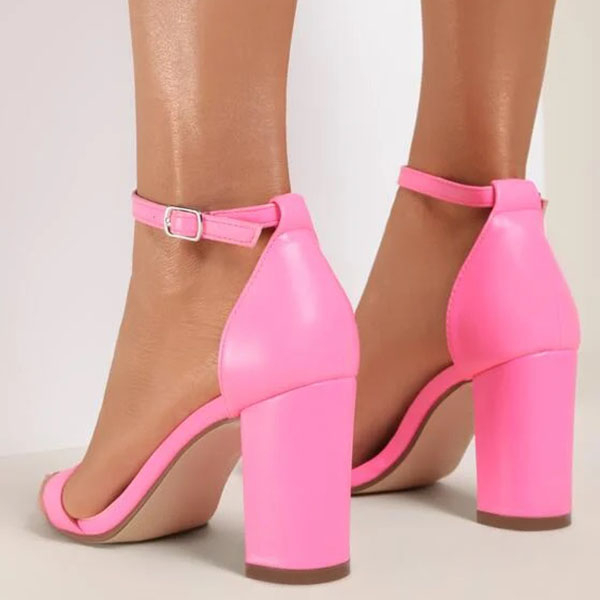 Sandale roz cu toc gros Ingrid 125 [3]