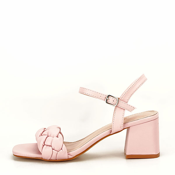 Sandale roz deschis cu toc gros BL6380 128 [2]