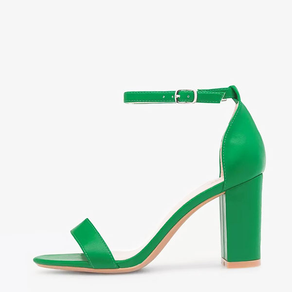 Sandale verde crud cu toc gros Ingrid 125 [7]