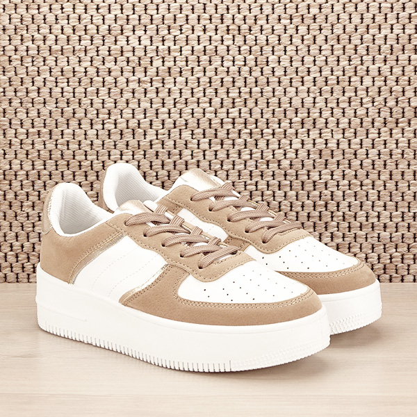 Sneakers alb cu bej Rania M2 [3]