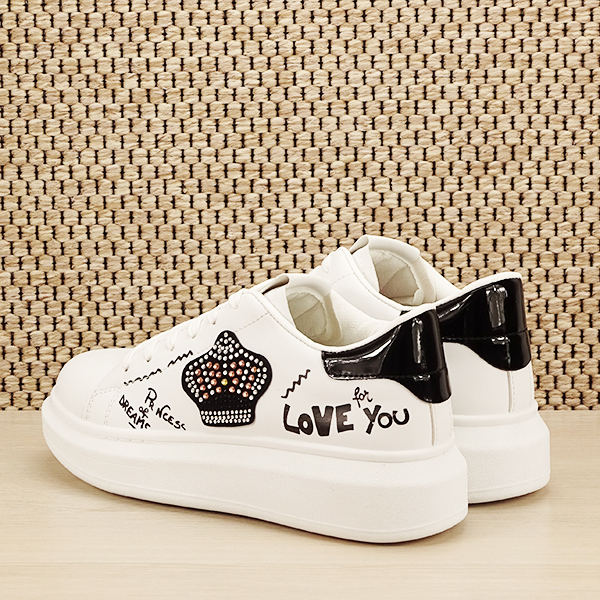 Sneakers alb cu brosa Mina M4 [4]