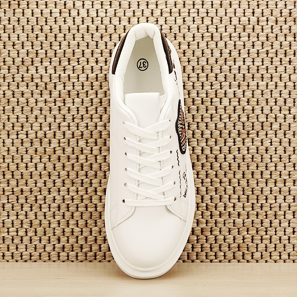 Sneakers alb cu brosa Mina M4 [7]