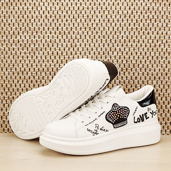 Sneakers alb cu brosa Mina M4 [8]