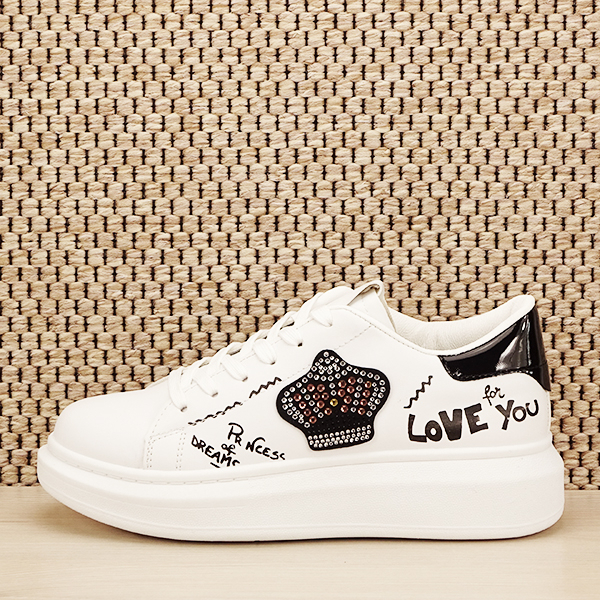Sneakers alb cu brosa Mina M4 [2]