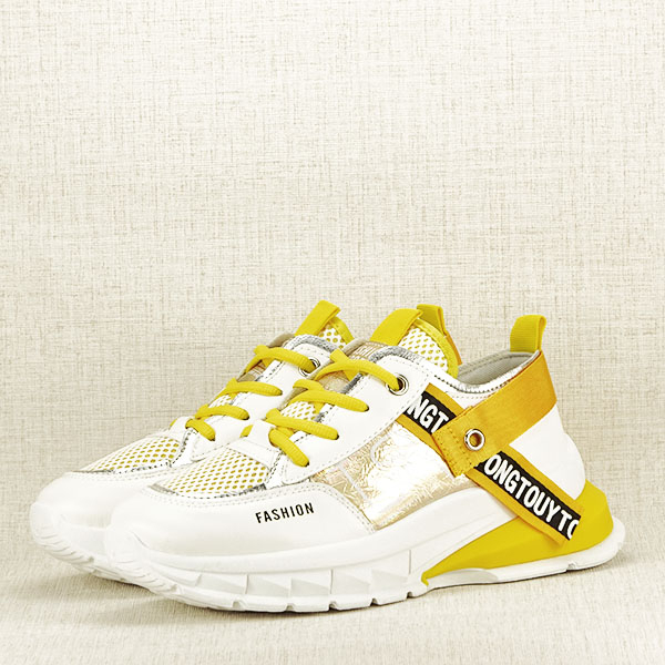 Sneakers alb cu galben Mara M4 [2]