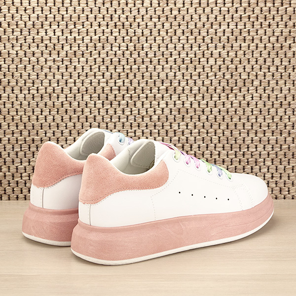 Sneakers alb cu roz Britney M3 [7]
