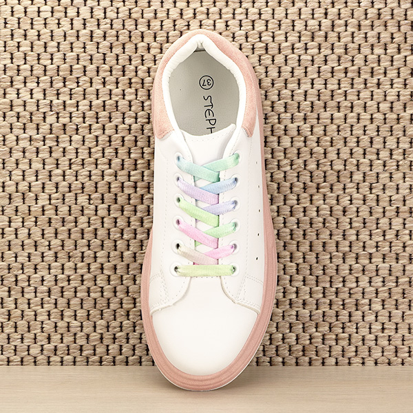 Sneakers alb cu roz Britney M3 [4]