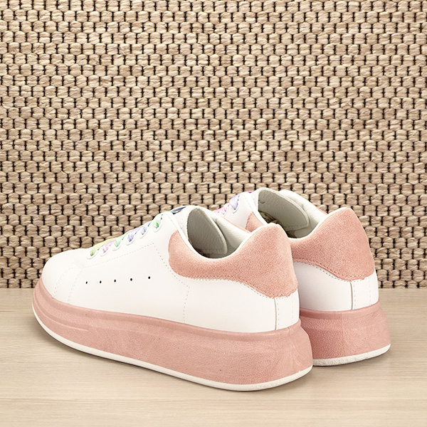 Sneakers alb cu roz Britney M3 [5]