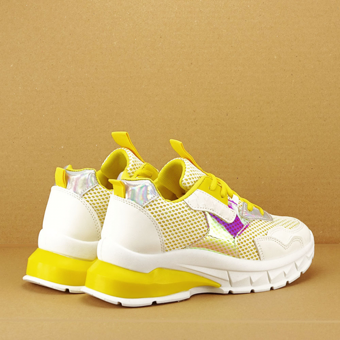 Sneakers albi cu galben Taylor M3 [8]