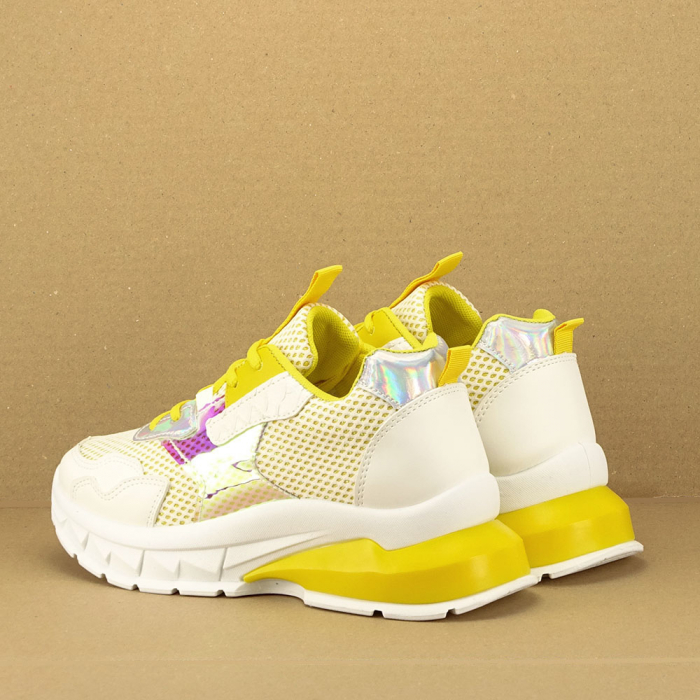 Sneakers albi cu galben Taylor M3 [4]