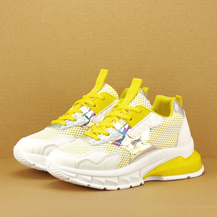 Sneakers albi cu galben Taylor M3 [6]