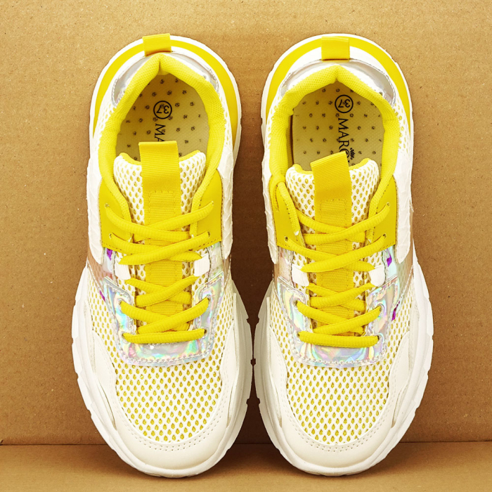 Sneakers albi cu galben Taylor M3 [3]