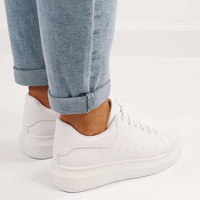 Sneakers albi cu talpa groasa B-M-8826 M7 [7]