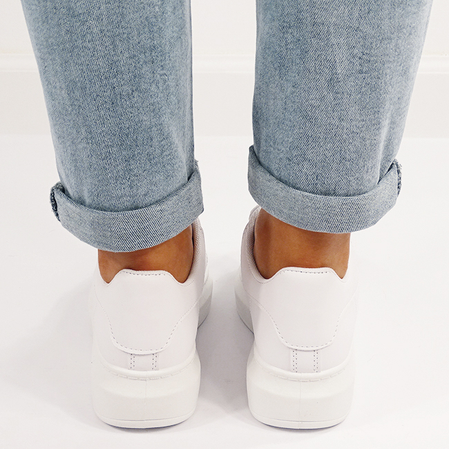 Sneakers albi cu talpa groasa B-M-8826 M7 [6]