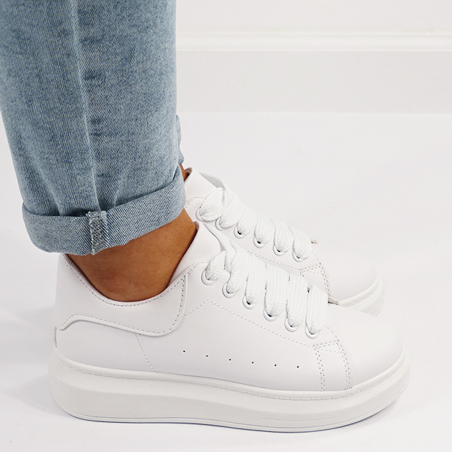 Sneakers albi cu talpa groasa B-M-8826 M7 [8]