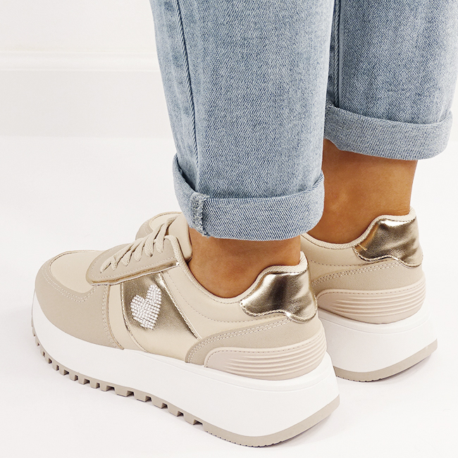 Sneakers bej casual B-9147 M5 [4]