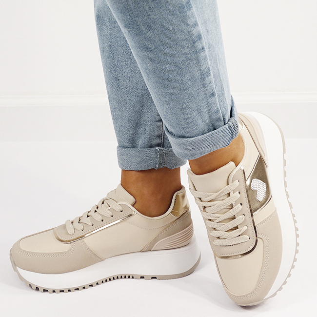 Sneakers bej casual B-9147 M5 [2]