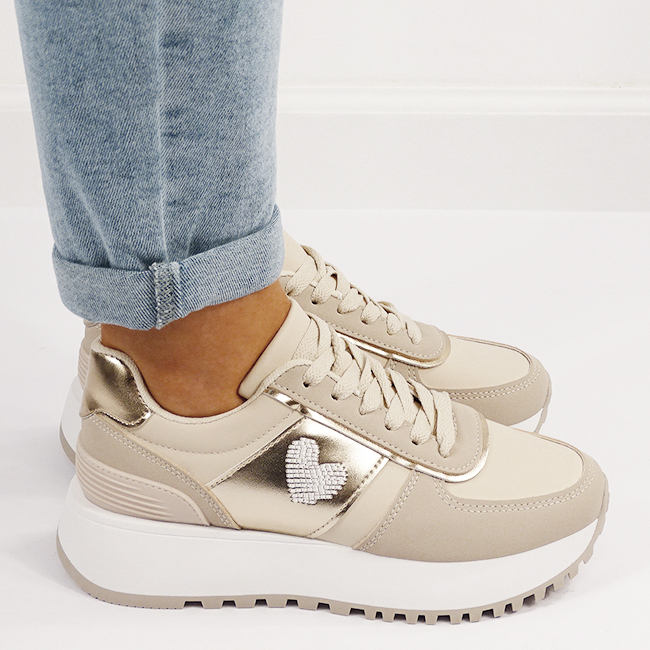 Sneakers bej casual B-9147 M5 [7]