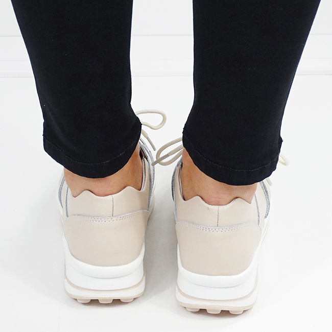 Sneakers bej din piele naturala B-5091 M6 [4]