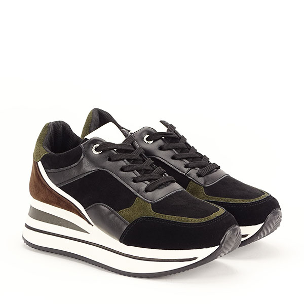 Sneakers negru cu kaki Erica M2 [3]