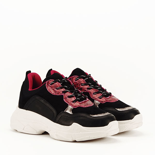 Sneakers negru cu rosu Gabriela M3 [4]