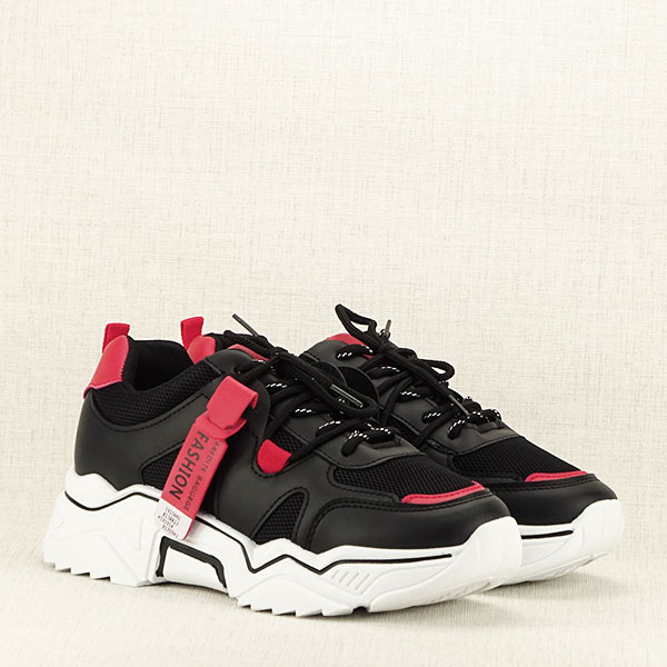 Sneakers negru cu rosu Ioana M2 [4]
