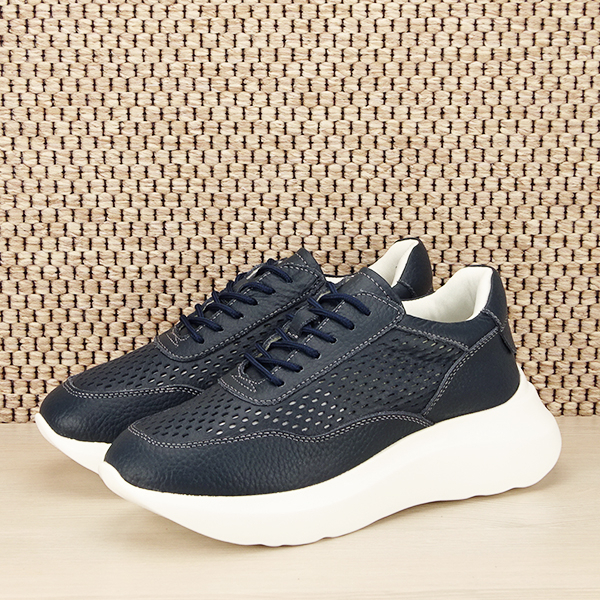 Sneakers piele naturala Aniela bleumarin M5 [2]