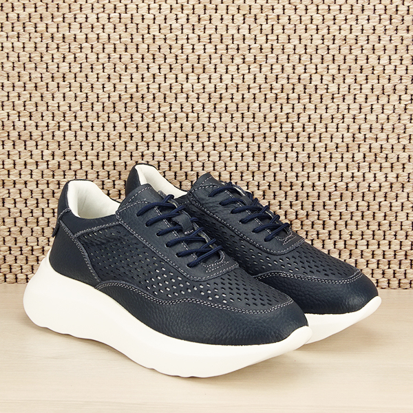 Sneakers piele naturala Aniela bleumarin M5 [3]