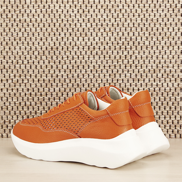 Sneakers piele naturala Aniela portocaliu M5 [4]