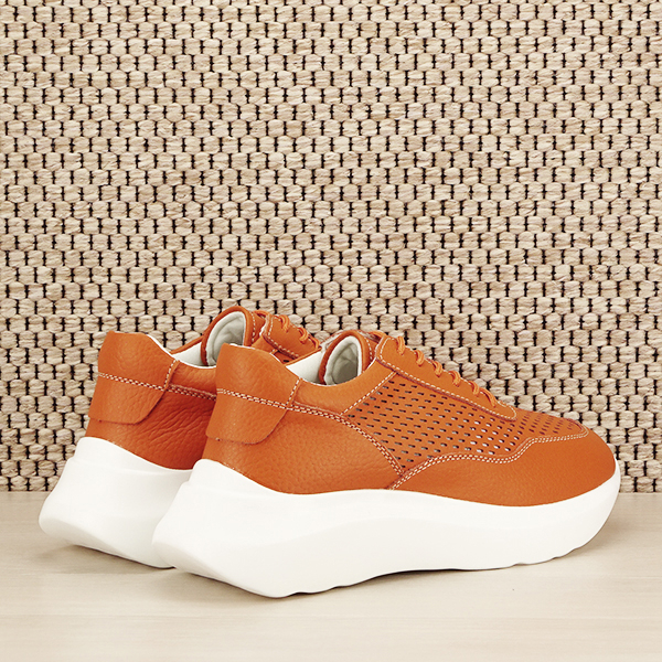 Sneakers piele naturala Aniela portocaliu M5 [5]