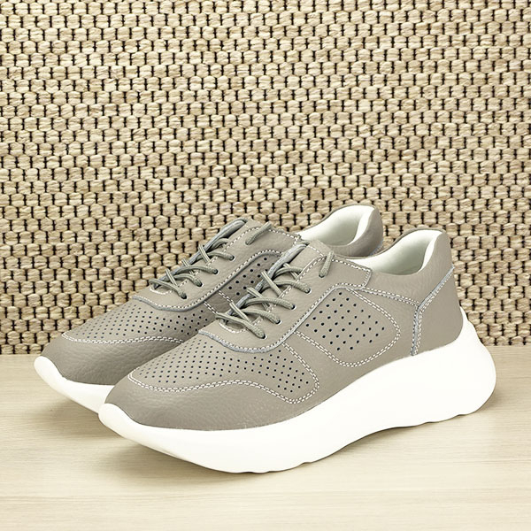 Sneakers piele naturala Veronica gri M4 [2]