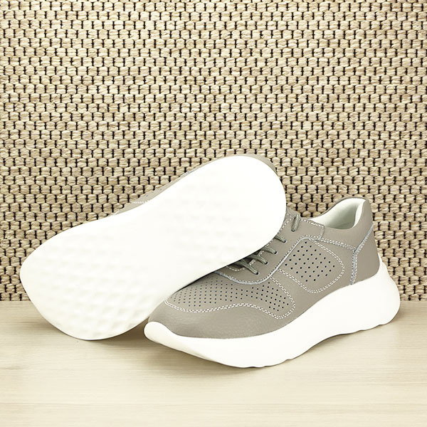 Sneakers piele naturala Veronica gri M4 [8]